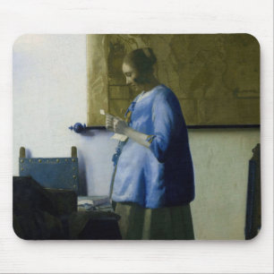 Johannes Vermeer - Kvinnor i blå läsning i Brev Musmatta