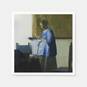 Johannes Vermeer - Kvinnor i blå läsning i Brev Pappersservett