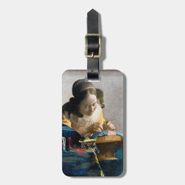 Johannes Vermeer - Lacemaker Bagagebricka (Vertikal Framsida)