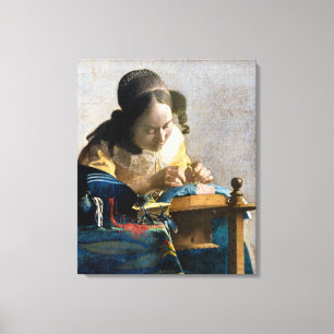 Johannes Vermeer - Lacemaker Canvastryck