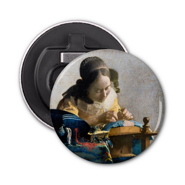 Johannes Vermeer - Lacemaker Flasköppnare (Framsidan)