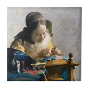 Johannes Vermeer - Lacemaker Kakelplatta