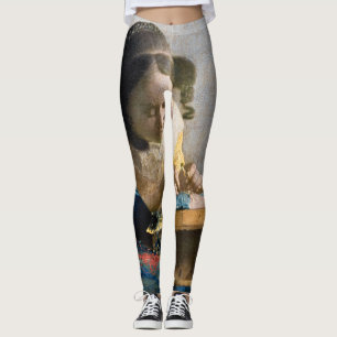 Johannes Vermeer - Lacemaker Leggings