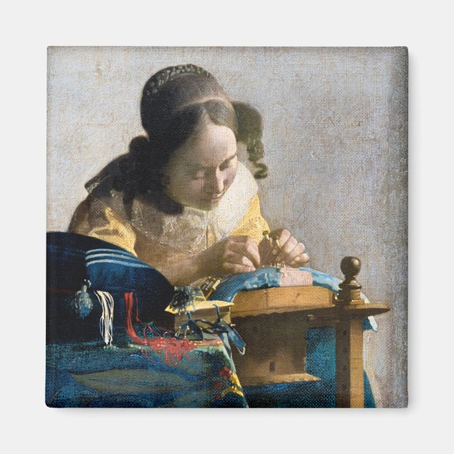 Johannes Vermeer - Lacemaker Magnet (Framsidan)
