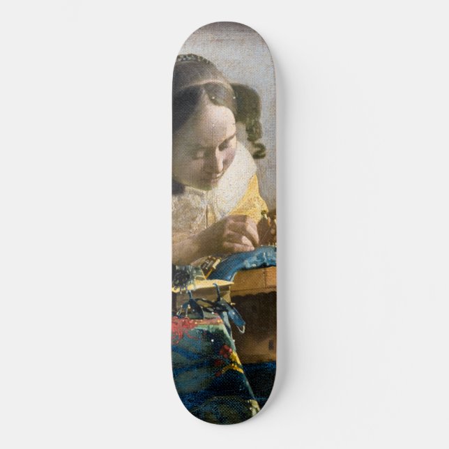 Johannes Vermeer - Lacemaker Mini Skateboard Bräda 18,5 Cm (Framsida)