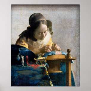 Johannes Vermeer - Lacemaker Poster