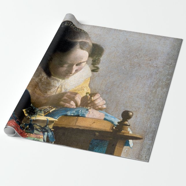 Johannes Vermeer - Lacemaker Presentpapper (Utrullad)