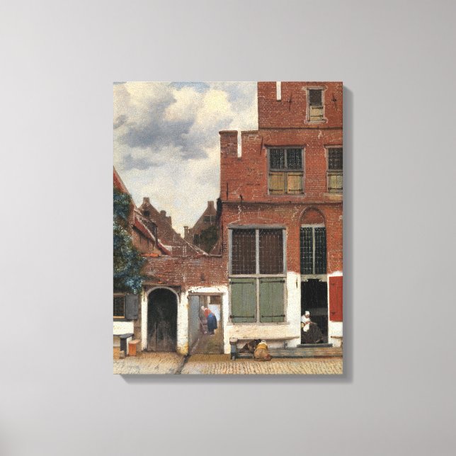 Johannes Vermeer - Little Street Canvastryck (Framsida)