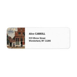 Johannes Vermeer - Little Street Returadress Etikett