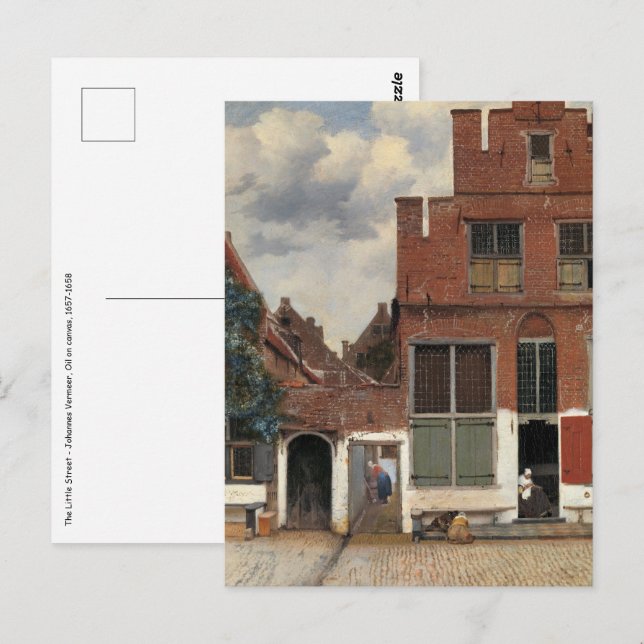 Johannes Vermeer - Little Street Vykort (Fram/baksida)