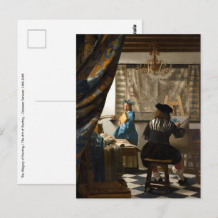 Johannes Vermeer - Måleriets allegori Vykort