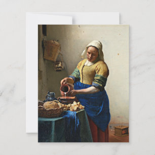 Johannes Vermeer-målning, Milkmaid Kort