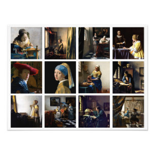 Johannes Vermeer - Masterbit Grid Fototryck