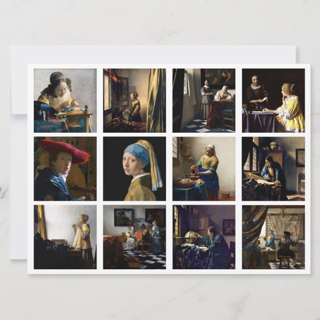 Johannes Vermeer - Masterbit Grid Inbjudningar (Framsida)