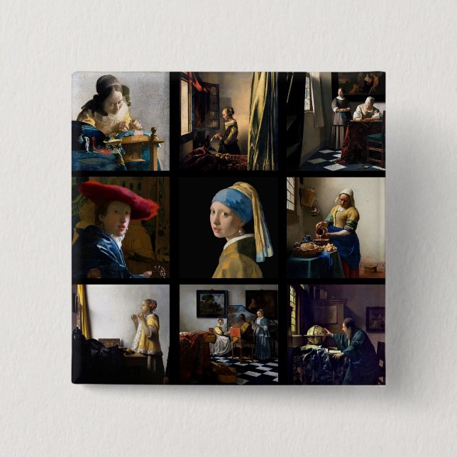 Johannes Vermeer - Masterbit Grid Knapp (Framsida)