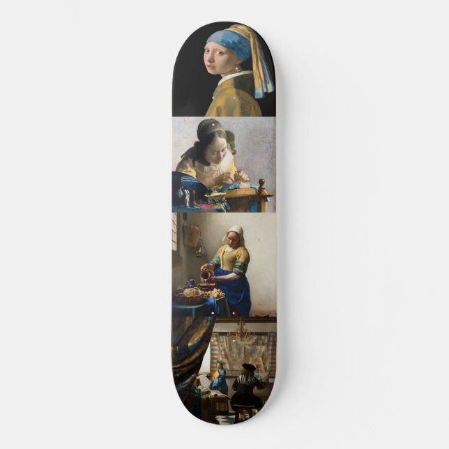Johannes Vermeer - Masterbit Grid Mini Skateboard Bräda 18,5 Cm (Framsida)