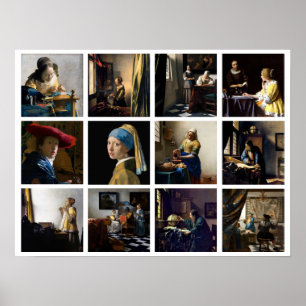 Johannes Vermeer - Masterbit Grid Poster