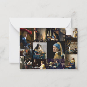 Johannes Vermeer - mästerverk - lappverk Anteckningskort