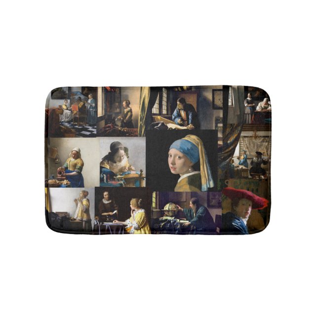 Johannes Vermeer - mästerverk - lappverk Badrumsmatta (Framsidan)