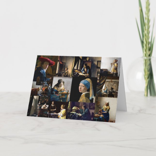 Johannes Vermeer - mästerverk - lappverk Kort (Framsida)