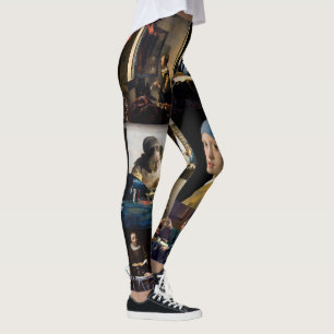 Johannes Vermeer - mästerverk - lappverk Leggings