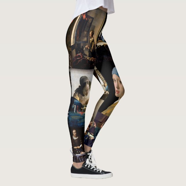 Johannes Vermeer - mästerverk - lappverk Leggings (Höger)