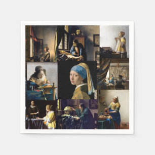 Johannes Vermeer - mästerverk - lappverk Pappersservett