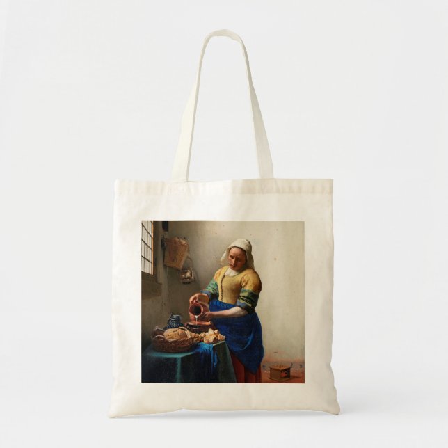 Johannes Vermeer. Milkmaid. bra av vintage Tygkasse (Framsidan)