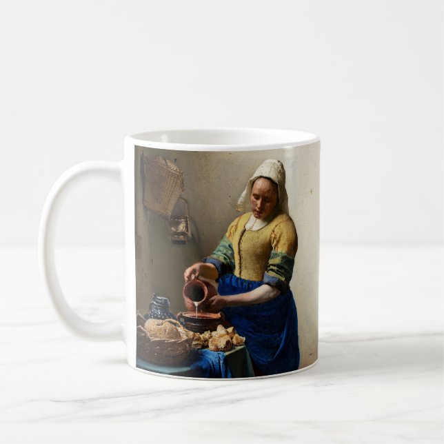 Johannes Vermeer - Milkmaid Kaffemugg (Vänster)