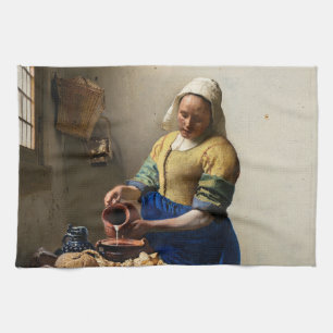 Johannes Vermeer - Milkmaid Kökshandduk