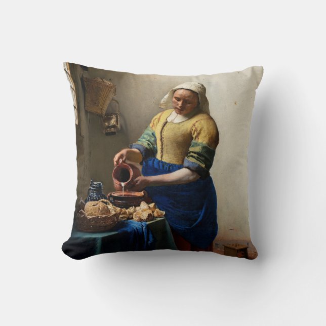 Johannes Vermeer - Milkmaid Kudde (Framsida)