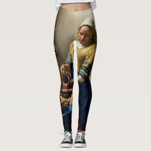 Johannes Vermeer - Milkmaid Leggings