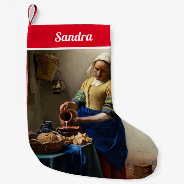 Johannes Vermeer - Milkmaid Liten Julstrumpa (Framsidan)