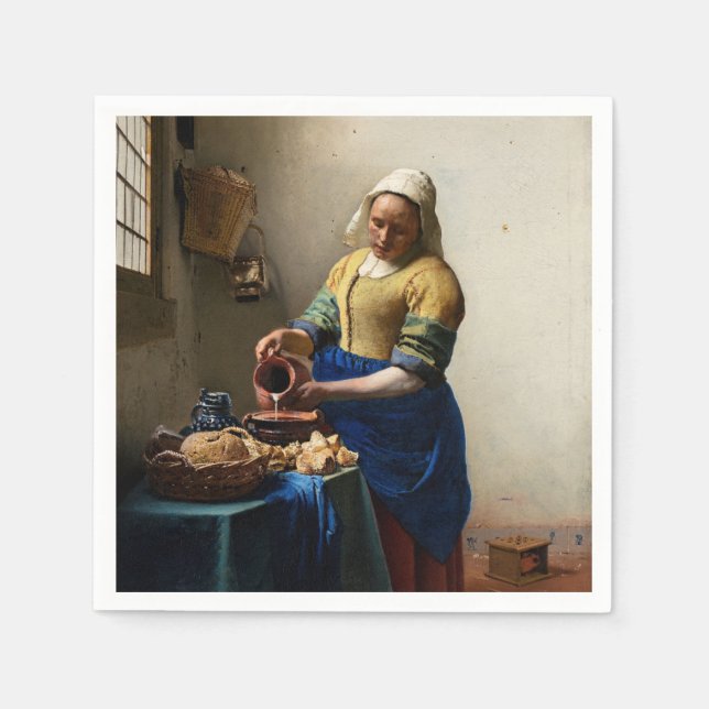 Johannes Vermeer - Milkmaid Pappersservett (Framsidan)