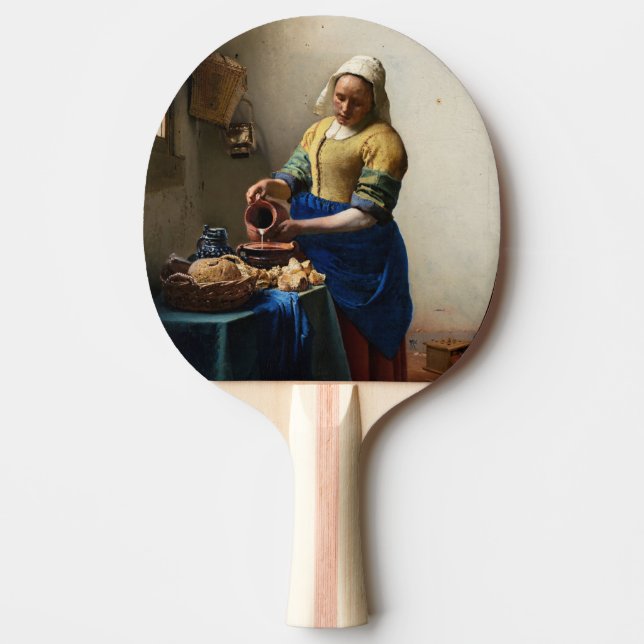 Johannes Vermeer - Milkmaid Pingisracket (Framsidan)