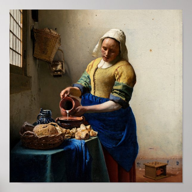 Johannes Vermeer - Milkmaid Poster (Framsidan)