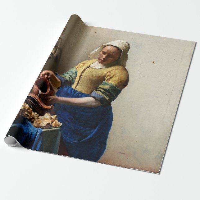 Johannes Vermeer - Milkmaid Presentpapper (Utrullad)