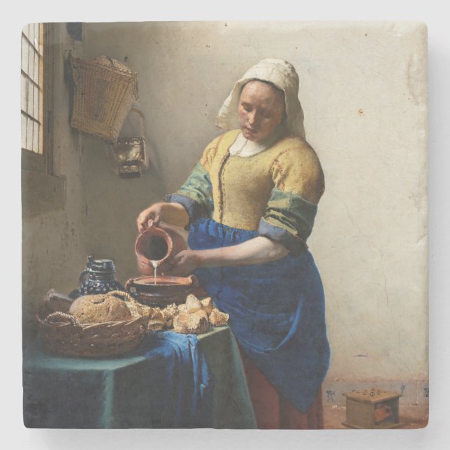 Johannes Vermeer - Milkmaid Stenunderlägg (Framsidan)