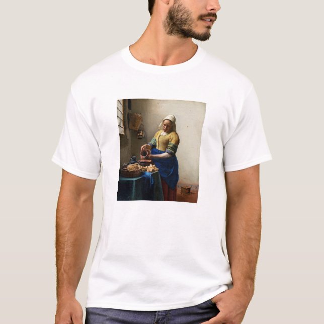 Johannes Vermeer - Milkmaid T Shirt (Framsida)