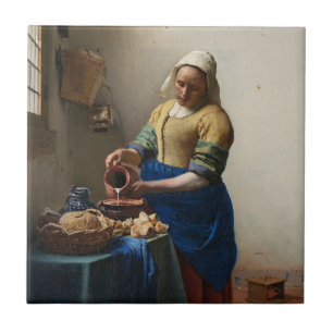 JOHANNES VERMEER - Milkmaiden 1658 Kakelplatta