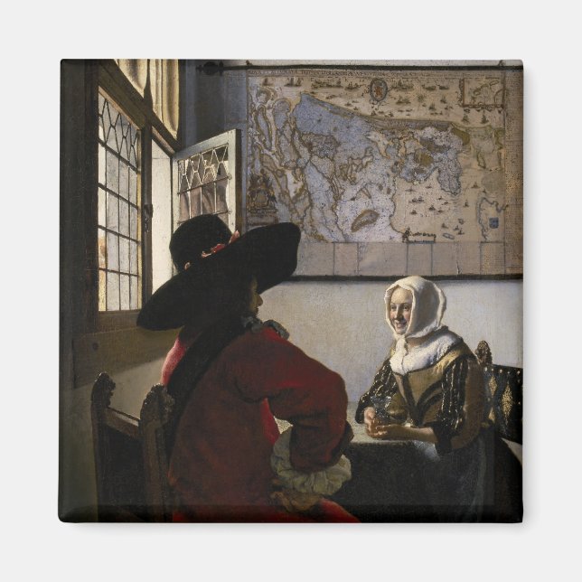 Johannes Vermeer - officer med en döende flicka Magnet (Framsidan)