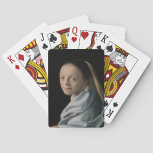 Johannes Vermeer - Studie av en ung kvinna Casinokort