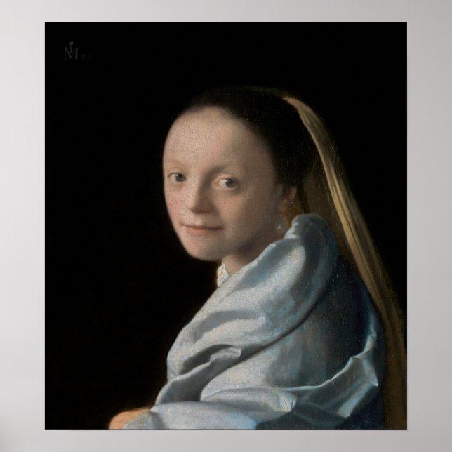 Johannes Vermeer - Studie av en ung kvinna Poster (Framsidan)