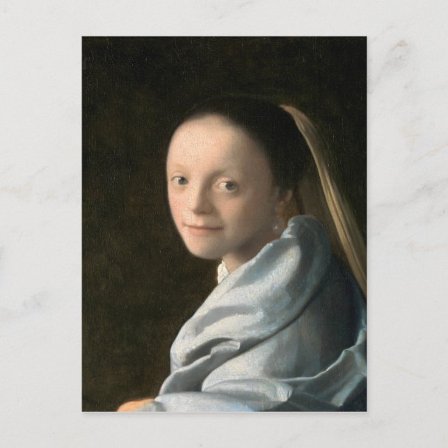 Johannes Vermeer Study of a Young Woman Vykort (Framsida)