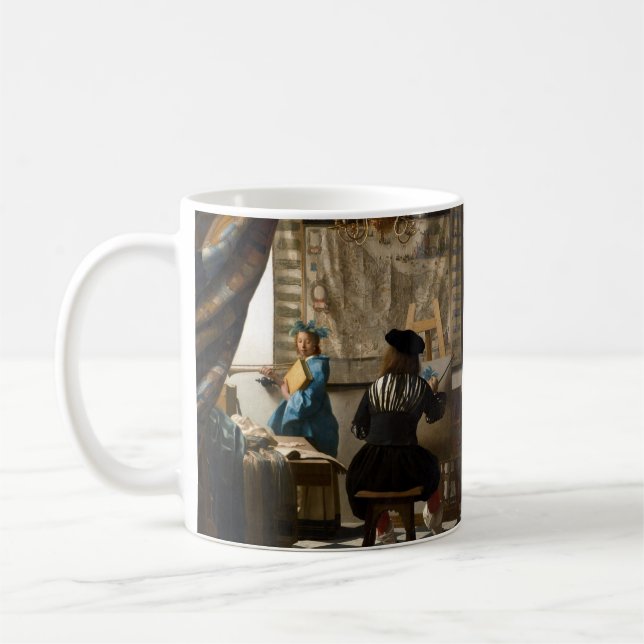 Johannes Vermeer - The Allegory of Painting Kaffemugg (Vänster)