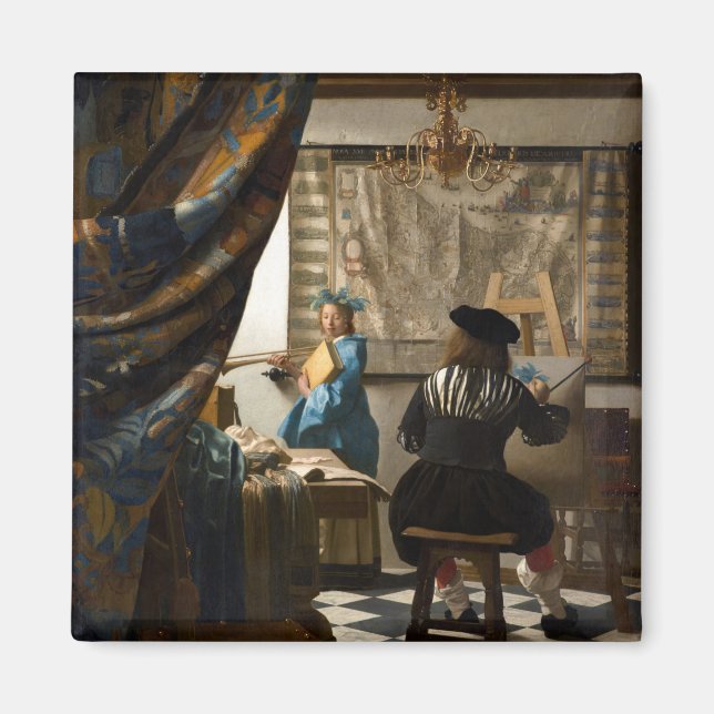 Johannes Vermeer - The Allegory of Painting Magnet (Framsidan)
