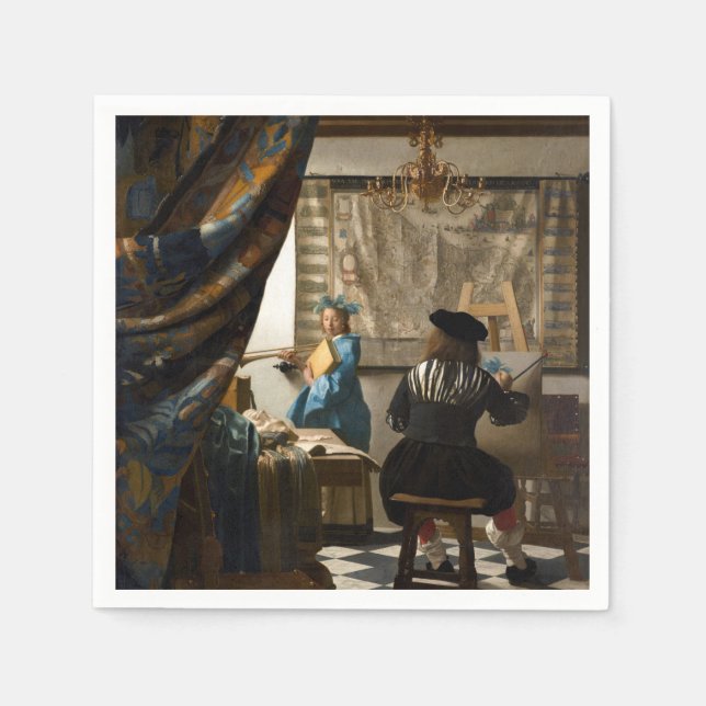 Johannes Vermeer - The Allegory of Painting Pappersservett (Framsidan)