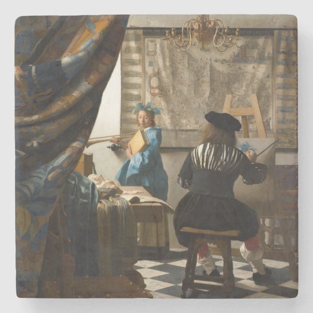 Johannes Vermeer - The Allegory of Painting Stenunderlägg (Framsidan)