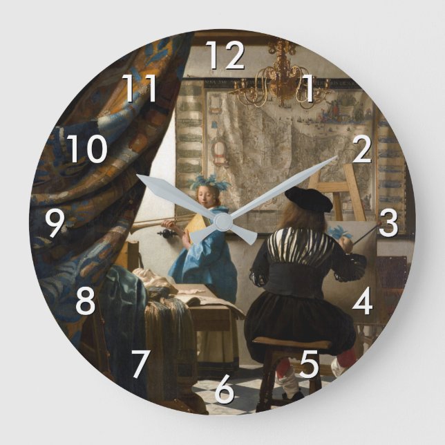 Johannes Vermeer - The Allegory of Painting Stor Klocka (Framsida)