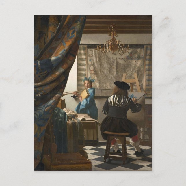 Johannes Vermeer - The Art of Painting Vykort (Framsida)